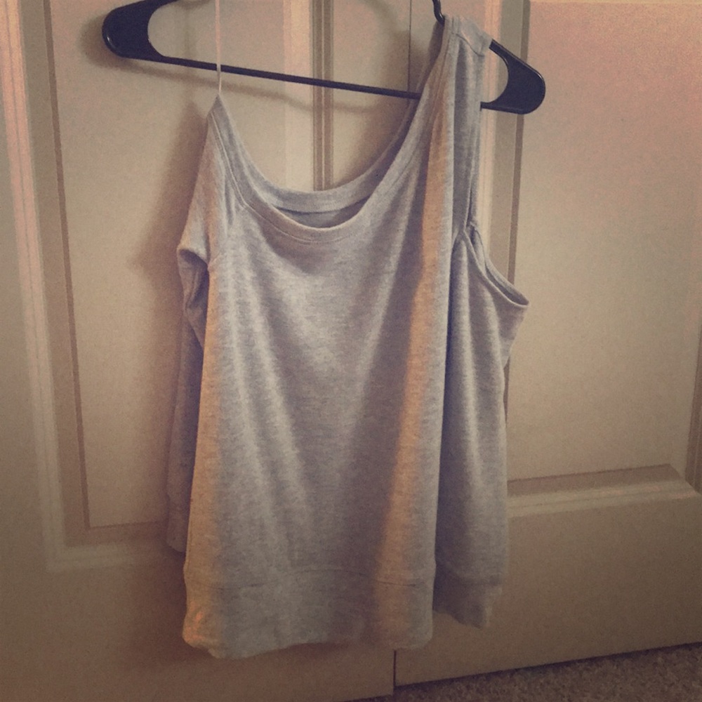 B.B. Dakota off the shoulder long sleeve shirt.
